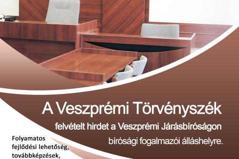 Fogalmazói álláshely a Veszprémi Járásbíróságon