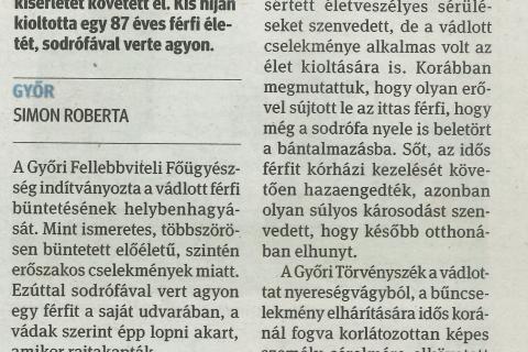 Sodrófával ütötte, végül belehalt