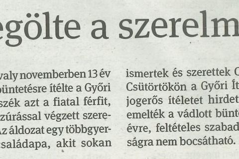 Megölte a szerelmét