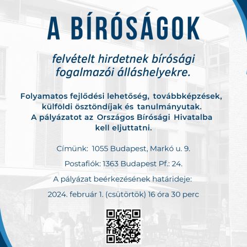 Fogalmazói felvételi plakát