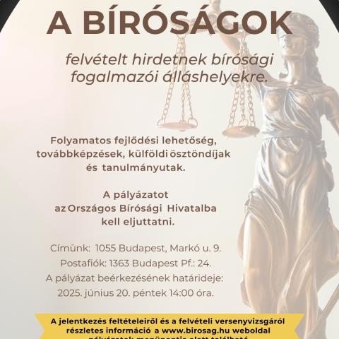 Bírósági fogalmazói álláshelyek
